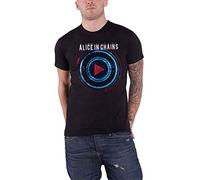 Rock Off Alice in Chains T Shirt Played Band Logo Nuovo Ufficiale Uomo Nero Size XL