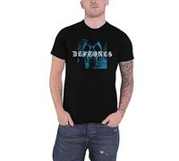 Rock Off Deftones T Shirt Static Skull Band Logo Nuovo Ufficiale Uomo Size