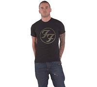 Rock Off Foo Fighters T Shirt FF Hi Build Band Logo Nuovo Ufficiale Unisex Nero Size L