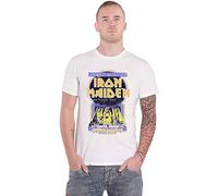 Rock Off Iron Maiden Unisex T-Shirt: Powerslave Japan Flyer (Small) - Large - White - Unisex