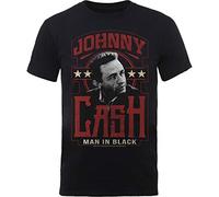 Rock Off Johnny Cash Man in Black T-Shirt Uomo (Pacco da 1)