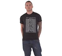 Rock Off Joy Division T Shirt Unknown Pleasures Bianca On Nero Logo Ufficiale Uomo Size S