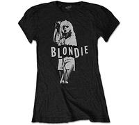 Rock Off Ladies Blondie Debbie Harry Mic Stand Ufficiale Donne Maglietta Signore (Large)