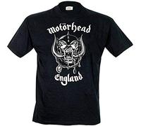 Rock Off Trade Maglietta Motorhead 'Tutto Louder England' Ufficiale Manica corta Nero Taglia Small