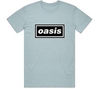 Rock Off Oasis 'Classic Logo' (Blue) T-Shirt (Small)
