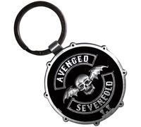 Rock Off officially licensed products Avenged Sevenfold Deathbat Crest Drum Portachiavi in plastica su entrambi i lati