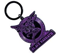 Rock Off officially licensed products Black Sabbath Purple Text Logo And Daemon Portachiavi Keychain Size One Size