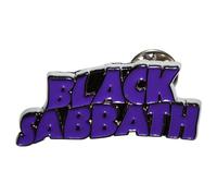Rock Off officially licensed products Black Sabbath Purple Wavy Band Logo Pin Badge Size One Size