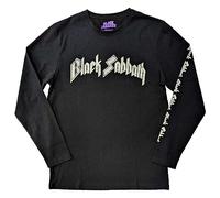 Rock Off officially licensed products Black Sabbath T Shirt The End Mushroom Cloud Ufficiale Unisex Nero Long Sleeve Size L