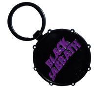 Rock Off officially licensed products Black Sabbath Wavy Logo And Daemon Drum Double Sided Portachiavi Keychain Size One Size