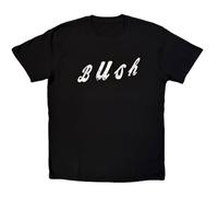 Rock Off officially licensed products Bush Logo Mono - Maglietta da uomo, colore: Nero