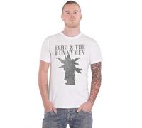Rock Off officially licensed products Echo & The Bunnymen T Shirt Silhouettes Band Logo Nuovo Ufficiale Uomo Bianca Size XXL