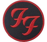 Foo Fighters - Rock Off officially licensed products Foo Fighters Patch Circle Logo Ufficiale Embroidered Woven Iron On 105 X 45Mm
