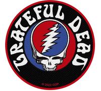 Grateful Dead Patch Syf Circle Ufficiale Ufficiale Nero Woven Sew On 105 X 45Mm Size Accessory Size