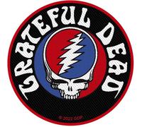Grateful Dead Patch Syf Circle Ufficiale Ufficiale Nero Woven Sew On 105 X 45Mm Size Accessory Size