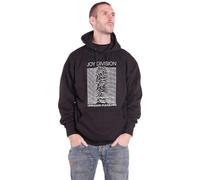 Rock Off officially licensed products Joy Division Felpa con Cappuccio Unknown Pleasures Band Logo Nuovo Ufficiale