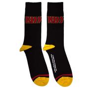 Rock Off officially licensed products Kiss Rosso Band Logo Single Stripe Ankle C