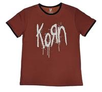 Rock Off officially licensed products Korn Band Logo Ringer T Shirt Size S
