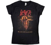 Rock Off officially licensed products Ladies Slayer Repentless Crucifix Ufficiale Donne Maglietta Signore (X-Large)
