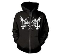 Rock Off officially licensed products Mayhem De Mysteriis Dom Sathanas Ufficiale Felpa con Cappuccio (Large)