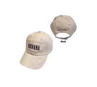 Rock Off officially licensed products Nirvana Cappellino da Baseball Text Logo Band in Utero Nuovo Ufficiale Sand Size One Size