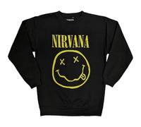 Rock Off officially licensed products Nirvana Giallo Grunge Face Felpa Size S