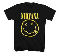 Rock Off officially licensed products Nirvana Giallo Grunge Face T Shirt Size L