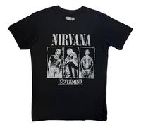 Rock Off officially licensed products Nirvana Nevermind Tracklist Premium Carbon Ufficiale Uomo Maglietta Unisex (Medium)