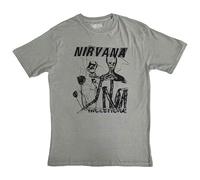 Rock Off officially licensed products Nirvana T Shirt Incesticide Stacked Band Logo Nuovo Ufficiale Unisex Size M