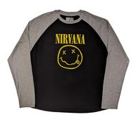 Rock Off officially licensed products Nirvana Yellow Happy Face Ufficiale Uomo Maglietta Unisex (X-Large)