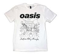 Oasis Maglietta Definitely Maybe Line Drawing Unisex White M