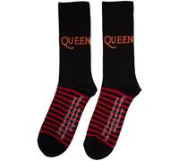 Rock Off officially licensed products Queen Band Logo And Stripes Ankle Calzini Size One Size