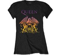 Rock Off officially licensed products Queen Gradient Crest T-Shirt Donna (Pacco da 1)