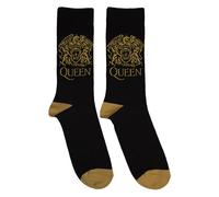 Rock Off officially licensed products Queen Oro Crest Band Logo Ankle Calzini Size One Size