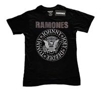 Ramones - Maglietta per bambini con scritta "Diamante Presidential Seal", colore: nero, Nero, 11-12 anni/XL