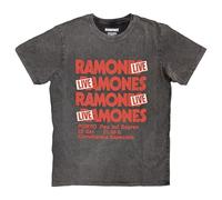 Rock Off officially Licensed Products Ramones Live in Concert Stone Wash T Shirt Size S