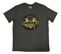Rock Off officially licensed products Ramones Oro Seal Logo T Shirt Size M