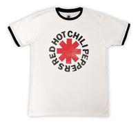 Rock Off officially licensed products Red Hot Chili Peppers Logo Ringer T Shirt Size M