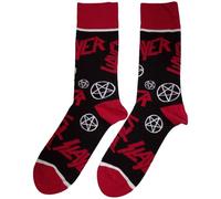 Rock Off officially licensed products Slayer Band Logo And Pentegram Ankle Calzini Size One Size