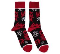 Rock Off officially licensed products Slayer Band Logo And Pentegram Ankle Calzini Size One Size