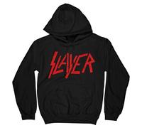 Rock Off officially licensed products Slayer Distressed Band Logo Pullover Felpa con Cappuccio Size S