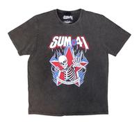 Rock Off officially licensed products Sum 41 all Killer No Filler Skeleton Stone Wash T Shirt Size M