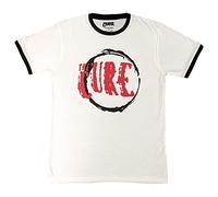 Rock Off officially licensed products The Cure Ringer T Shirt Circle Band Logo Nuovo Ufficiale Unisex Bianca Size XL