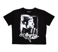 Rock Off officially Licensed Products Tupac Spray Photo Crop Top Size S