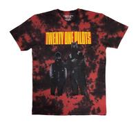 Rock Off officially licensed products Twenty One Pilots Standing Bar Band Logo Dye Wash T Shirt Size M