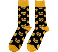 Rock Off officially licensed products Wu-Tang Clan Ankle Calzini Logo Repeat Nuovo Ufficiale Uomo Nero (Uk Size 7 - Size One Size
