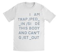 Rock Off Radiohead Unisex T-Shirt: Trapped (Back Print) (Small) - Medium - White - Unisex