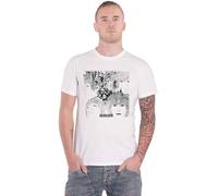 Rock Off The Beatles T Shirt Revolver Album Cover Band Logo Ufficiale Uomo Nuovo Bianca Size M