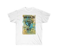 Rock Off Van Halen Tour Pasadena 1977 Ufficiale Uomo Maglietta Unisex (Small)