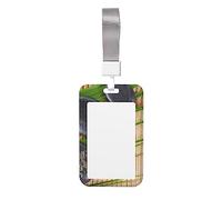 Rock On A Bamboo Mat - Porta badge con cordino per carta d'identità, per lavoratori in ufficio